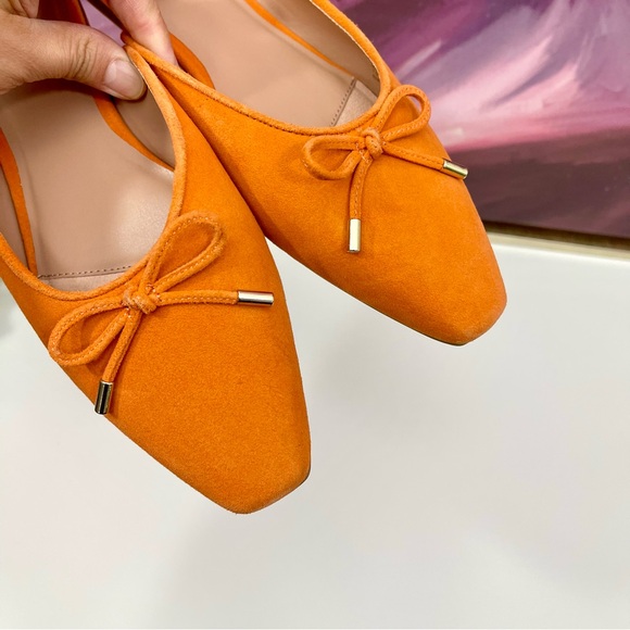 Nordstrom Jude Bow Mule in Orange Bisque Size 7.5 - Picture 8 of 11